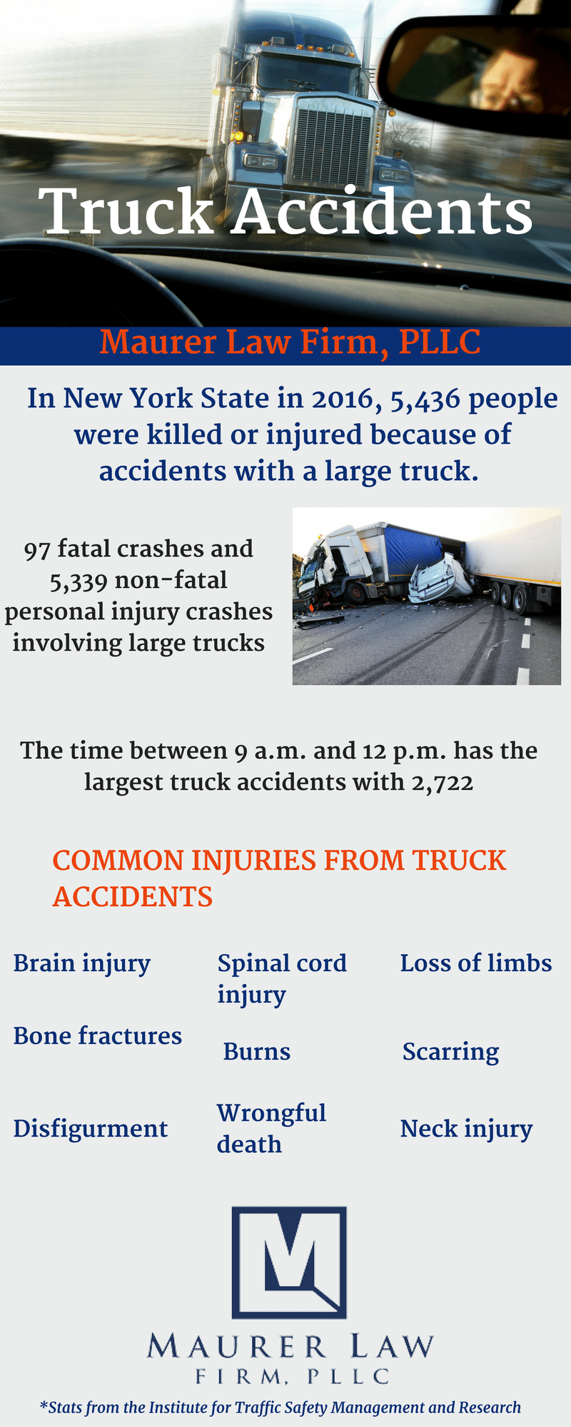 infographic truck accidents fishkill new york personal injury attorney
