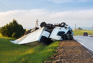 Rollover truck accident in Fishkill, New York